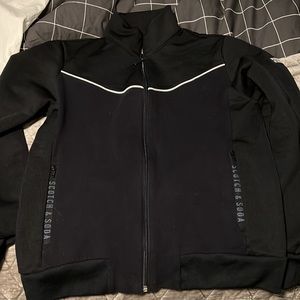 Navy zip up track jacket by scotch and soda